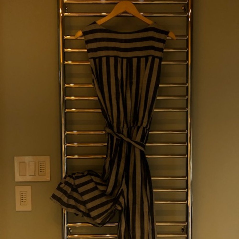 Navy Stripe Onsie Pantsuit